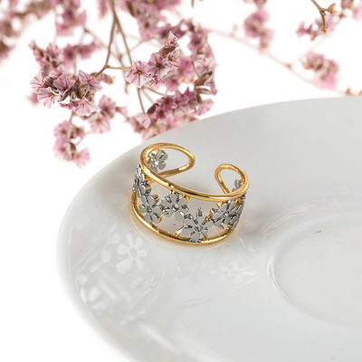 Indie – Irregular Hollow Daisy Ring