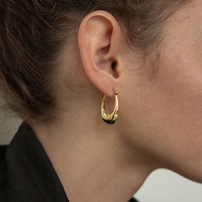 Dahlia – Vintage Golden Basket Earrings