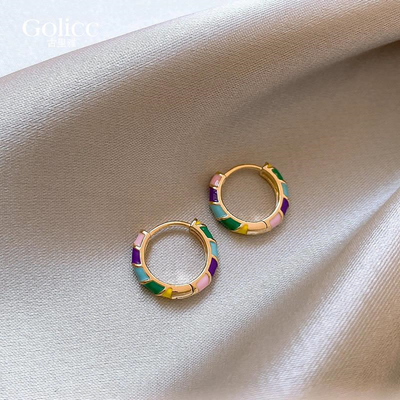 Kaydence – Enamel Gold Earrings