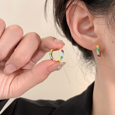 Kaydence – Enamel Gold Earrings