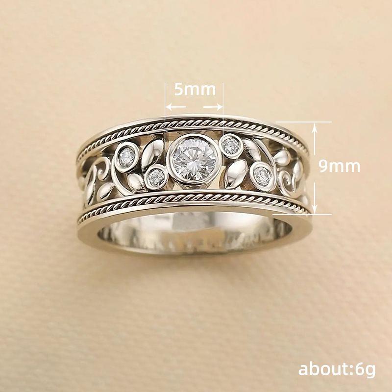 Fiona – Vintage Silver & Zirconia Ring