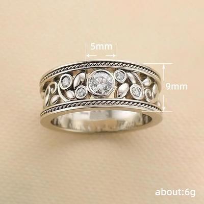 Fiona – Vintage Silver & Zirconia Ring