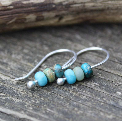 Rebekah – Turquoise Beaded Earrings