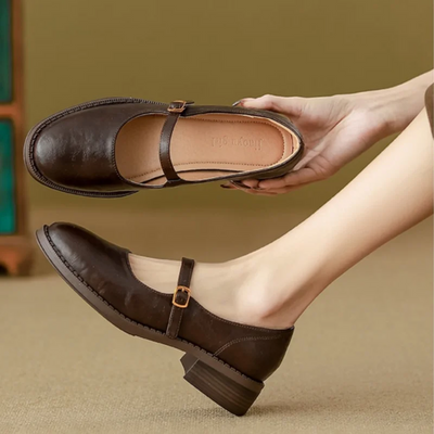 Amanda™ | Classic Comfortable Mary Janes Made from Leather
