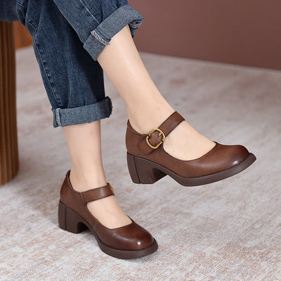 Agnes™ | Agnes Leather Mary Janes