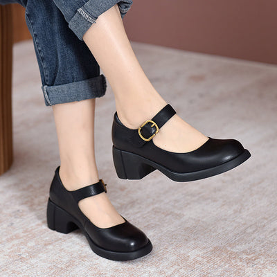Agnes™ | Agnes Leather Mary Janes