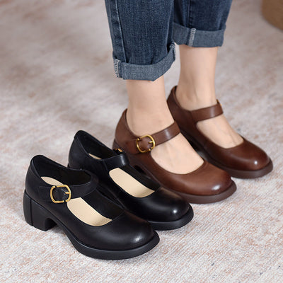 Agnes™ | Agnes Leather Mary Janes