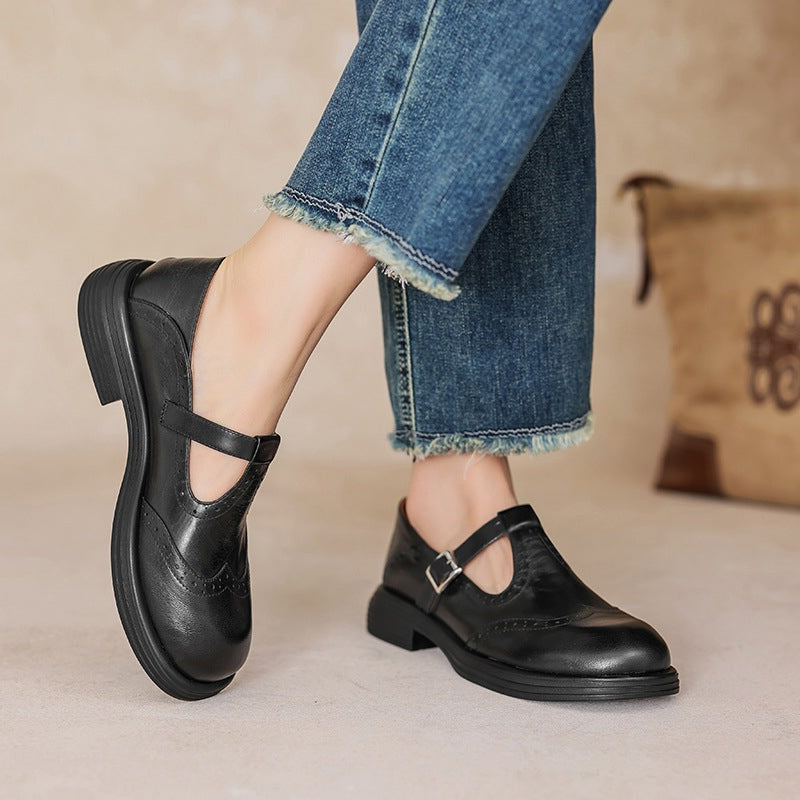 Velda™ | Elegant Mary Janes in leather