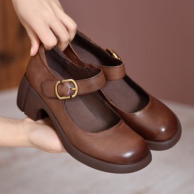 Agnes™ | Agnes Leather Mary Janes