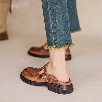 Velda™ | Elegant Mary Janes in leather