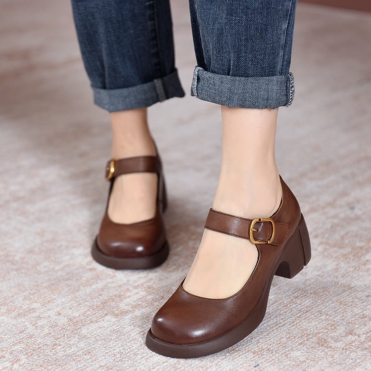 Agnes™ | Agnes Leather Mary Janes