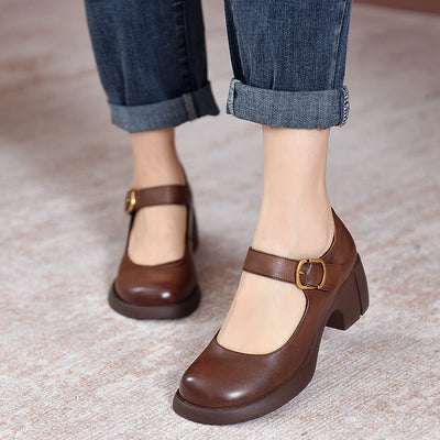 Agnes™ | Agnes Leather Mary Janes