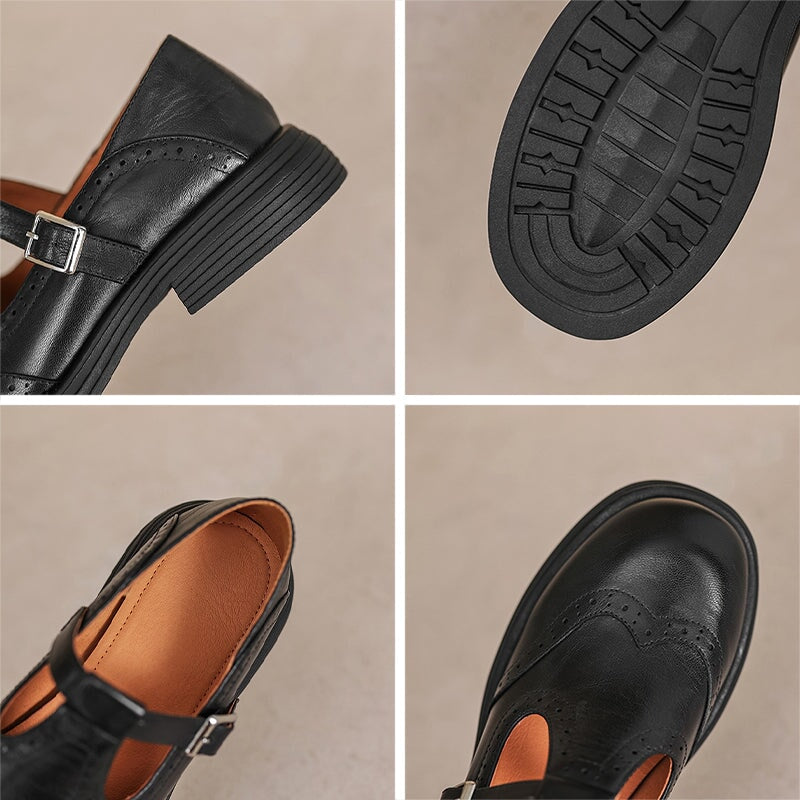 Velda™ | Elegant Mary Janes in leather