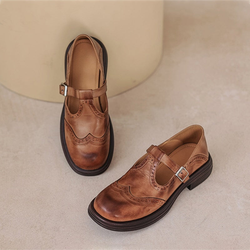 Velda™ | Elegant Mary Janes in leather