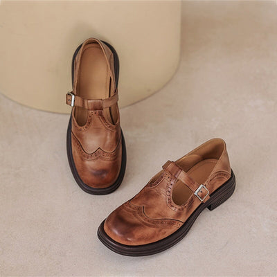 Velda™ | Elegant Mary Janes in leather