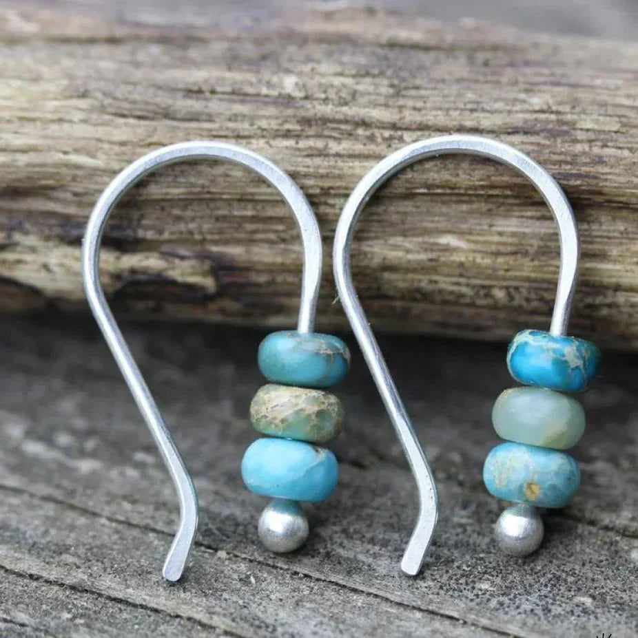 Rebekah – Turquoise Beaded Earrings